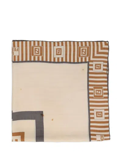 Pre-owned Fendi Monogram-print Foulard