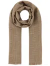 Fendi Geometric Fringed Rectangular Scarf In 中性色
