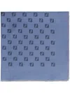 Fendi Women's Wool And Silk Blend Shawl In Blue