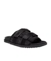 Fendi Monogram-print Sliders In Black