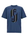 Fendi Monogram Print T-shirt In Blue
