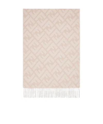Fendi Monogram Scarf In Nude
