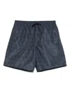 Fendi Denim Effect Swimsuit Featuring Pockets