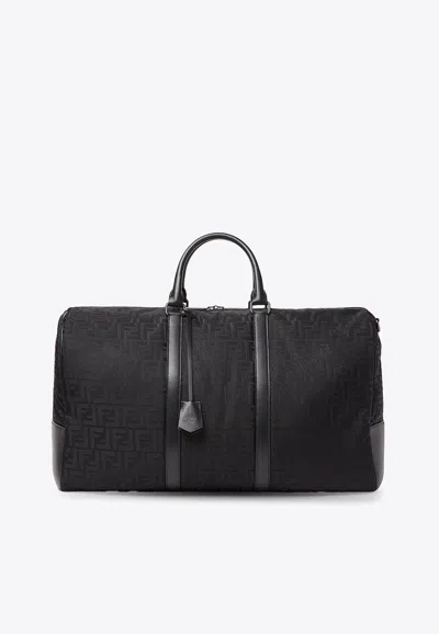 Fendi Monogram Zipped Suitcase In Black