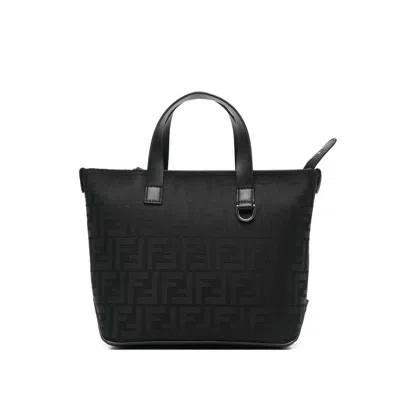 Fendi Monogram-pattern Tote Bag In Black