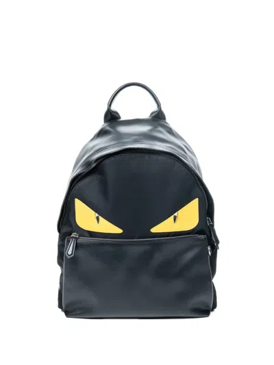 Pre-owned Fendi Monster Backpack In Black