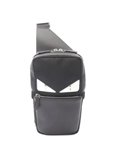 Pre-owned Fendi Monster Bugs Eye Cross Body Bag In Black