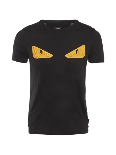 Pre-owned Fendi Monster Eye T-shirt In Black