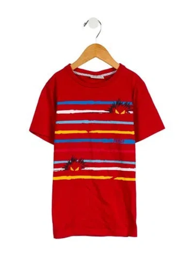 Pre-owned Fendi Kids' Monster Graphic T-shirt In Red