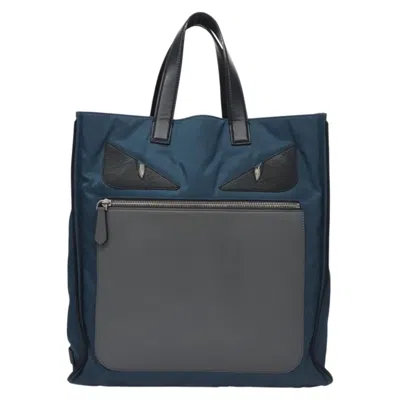 Pre-owned Fendi Monster Navy Nylon Tote Bag ()