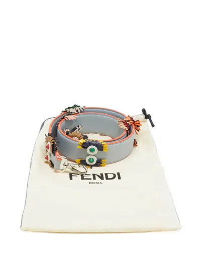 Pre-owned Fendi Monster Strap You Shoulder Strap In Blue