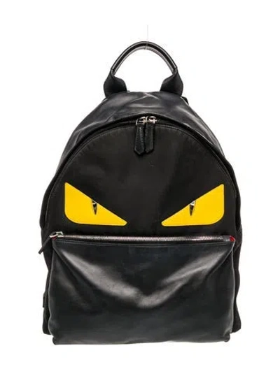 Pre-owned Fendi Monsters Backpack In Black