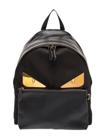 Pre-owned Fendi Monsters Backpack In Black