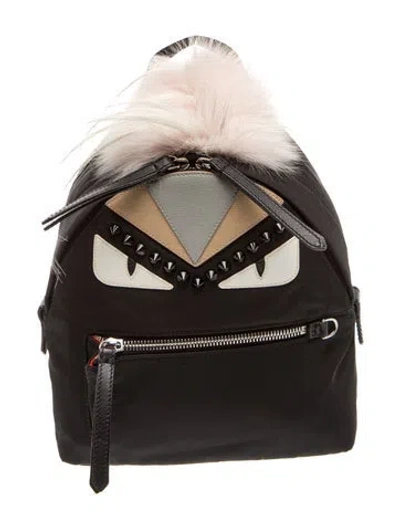 Pre-owned Fendi Monsters Backpack In Black