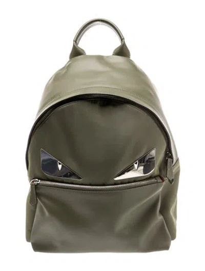 Pre-owned Fendi Monsters Backpack In Green