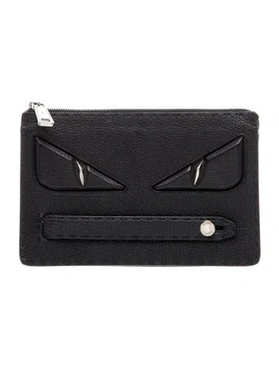 Pre-owned Fendi Monsters Clutch In Black