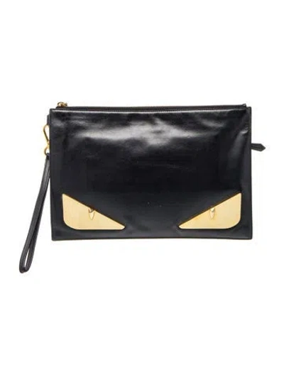 Pre-owned Fendi Monsters Clutch In Blue