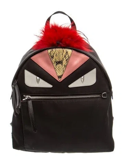 Pre-owned Fendi Monsters Monsters Backpack In Black