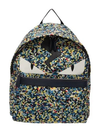 Pre-owned Fendi Monsters Monsters Backpack In Blue