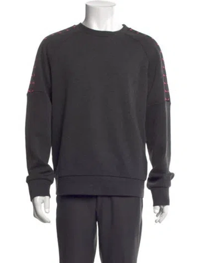 Pre-owned Fendi Monsters Motif Crew Neck Sweatshirt In Gray