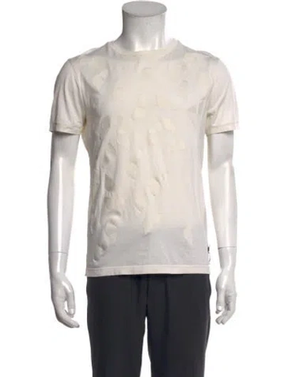 Pre-owned Fendi Monsters Motif Crew Neck T-shirt In Neutral