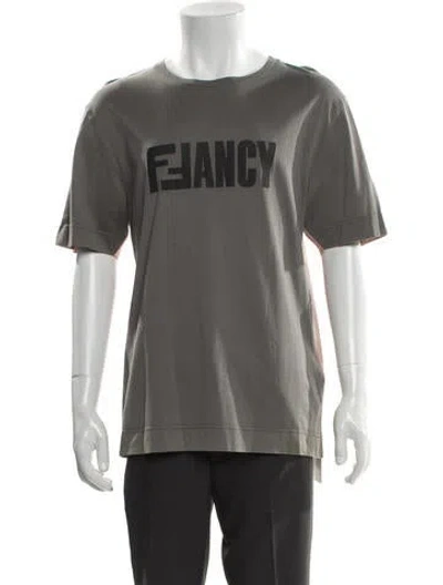 Pre-owned Fendi Monsters Motif Crew Neck T-shirt In Neutral