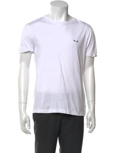 Pre-owned Fendi Monsters Motif Crew Neck T-shirt In White