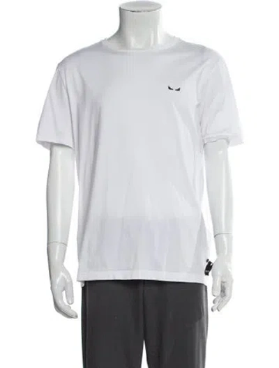 Pre-owned Fendi Monsters Motif Crew Neck T-shirt In White