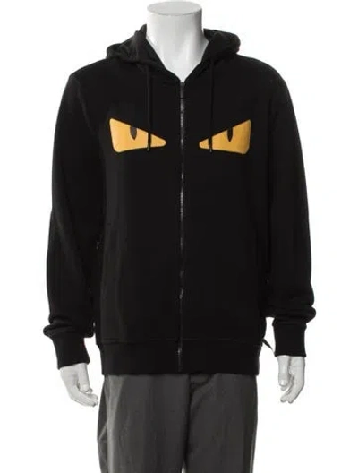Pre-owned Fendi Monsters Motif Jacket In Black