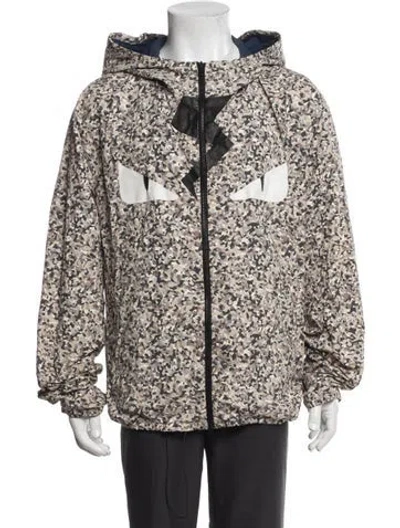 Pre-owned Fendi Monsters Motif Jacket In Grey