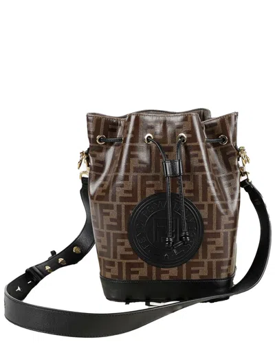Pre-owned Fendi Montrezo Small Bucket Shoulder Crossbody Bag (authentic Pre-loved)