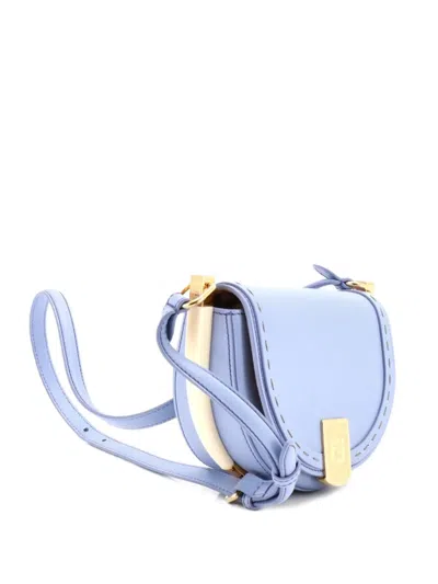 Pre-owned Fendi Moonlight Flap Bag Leather With Plexiglass Detail Crossbody Bag In Purple