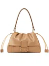 Fendi Large Mamma Baguette Leather Shoulder Bag In Brown