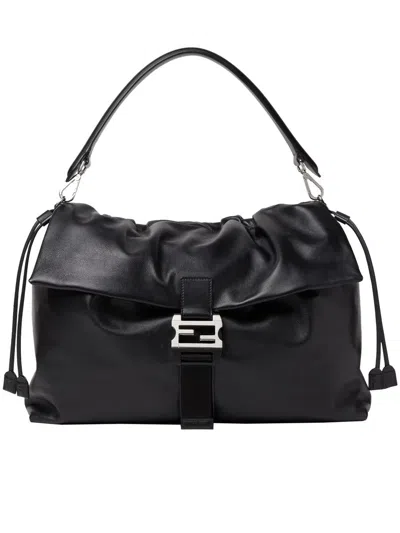 Fendi Flux Maxi Messenger In Black