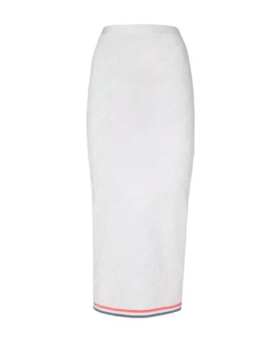 FENDI FENDI STRIPE DETAILED KNITTED PENCIL SKIRT