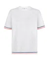 Fendi Logo-embroidered Cotton-blend T-shirt In White
