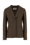 Fendi Mud Wool Blend Blazer
