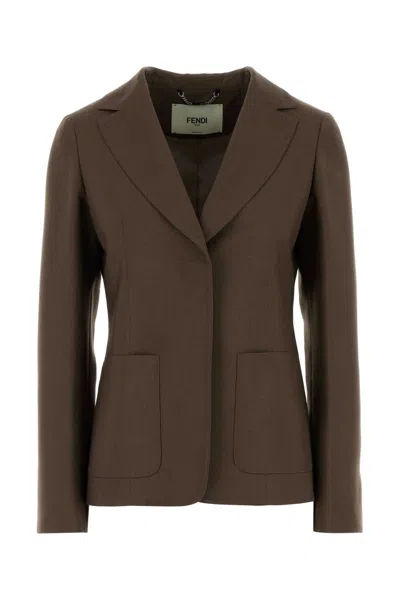 FENDI SINGLE-BREASTED TAILORED BLAZER