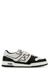 Fendi Leather Sneakers With Ff Lateral Logo In Multi