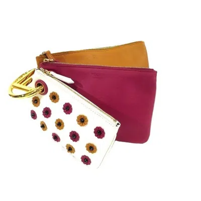 Pre-owned Fendi Multi-color Leather Clutch Bag Pouch ()