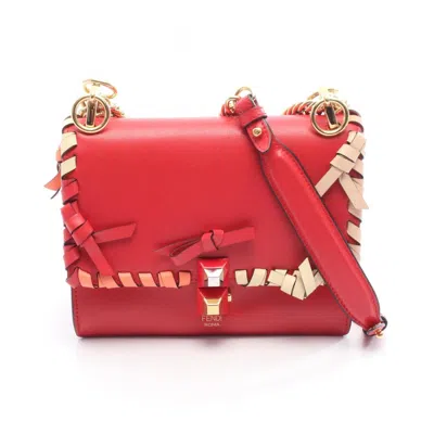 Pre-owned Fendi Multi-color Red Color Leather Shoulder Bag ()