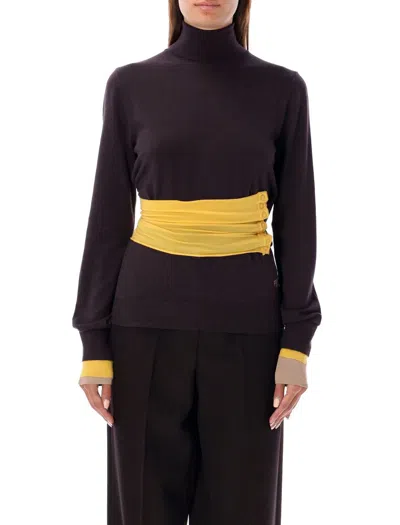 Fendi Multi-layer Jamper In Black