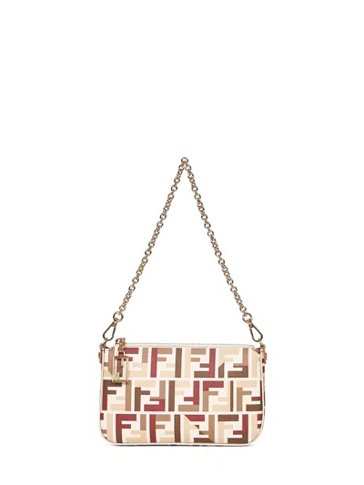 Fendi Multicolor Baguette Pouch Bag In Orange