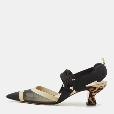 Pre-owned Fendi Multicolor Calf Hair And Leather Colibri Pumps Size 41.5