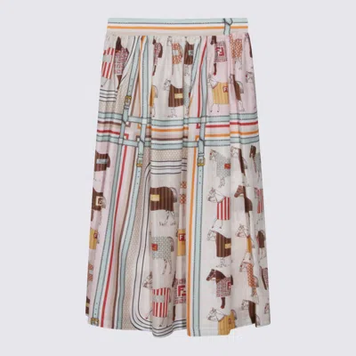 Fendi Kids' Multicolor Cotton Skirt