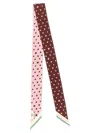 Fendi Women Silk Wrappy Bandeau With Falena Dots Motif In Multicolor