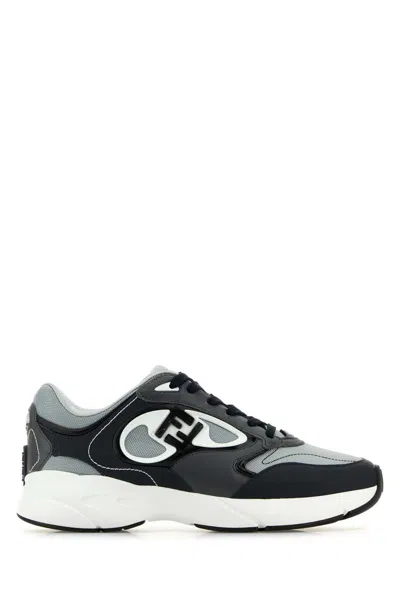Fendi Forward Lace-up Sneakers In Multi