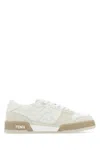 Fendi Low-top Perforated Color-block Sneakers In Multicolor