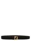 Fendi Multicolor Ff Squared Reversible Belt In Black