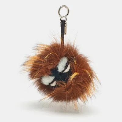 Pre-owned Fendi Multicolor Fox Mink Rabbit Fur Flamingo Kooky Monster Bug Bag Charm
